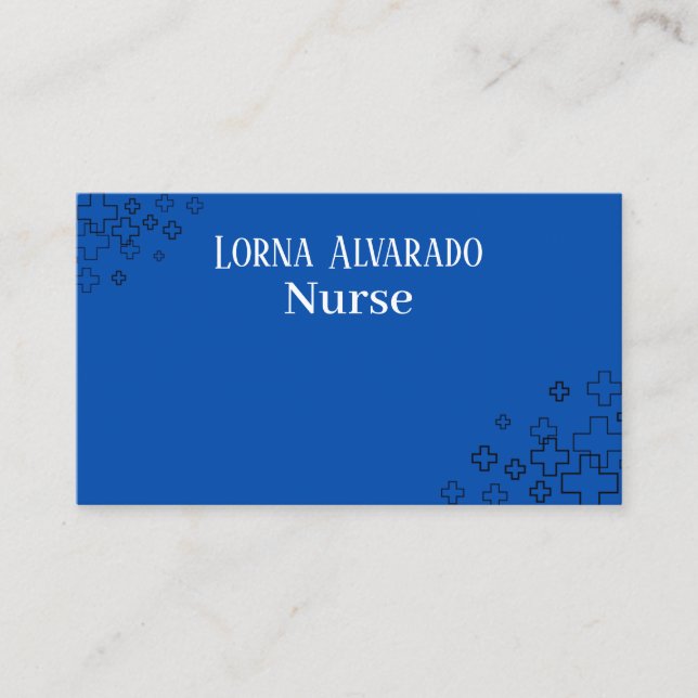 Cartão De Visita Professional Nurse Business Card Template (Frente)