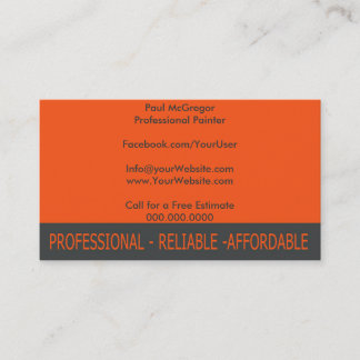 Cartão De Visita Professional Painter Business Card