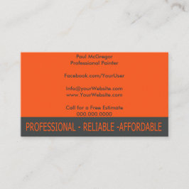 Cartão De Visita Professional Painter Business Card