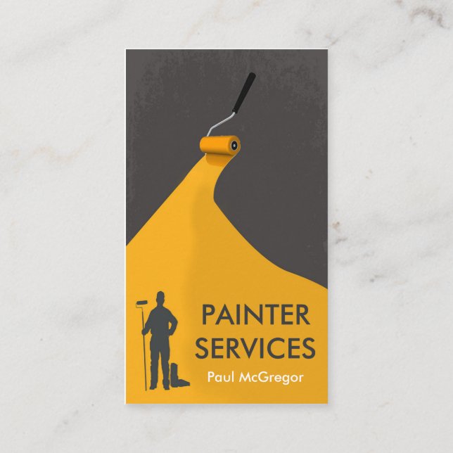 Cartão De Visita Professional Painter Business Card (Verso)