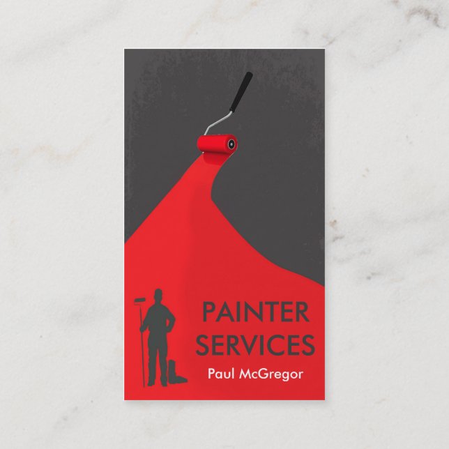 Cartão De Visita Professional Painter Business Card (Verso)