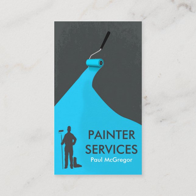 Cartão De Visita Professional Painter Business Card (Verso)