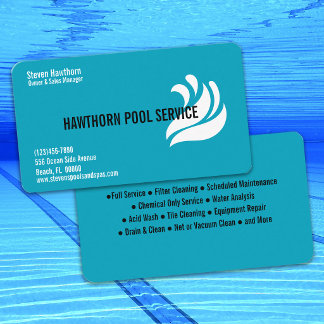 Cartão De Visita Professional Pool Cleaning and Service