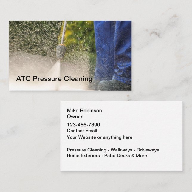 Cartão De Visita Professional Pressure Cleaning & Washing  (Frente/Verso)