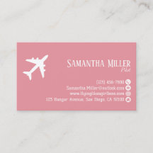 Professional QR Code Aviation Pink White Custom