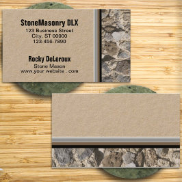 Cartão De Visita Professional Stonemason Wall Photograph Border
