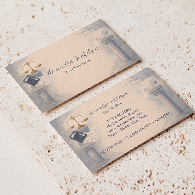 Cartão De Visita Professional Tax Office Branding (Criador carregado)
