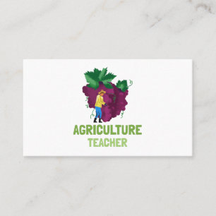 Cartão De Visita Professor agrícola   Professora do AG   Uvas Roxa