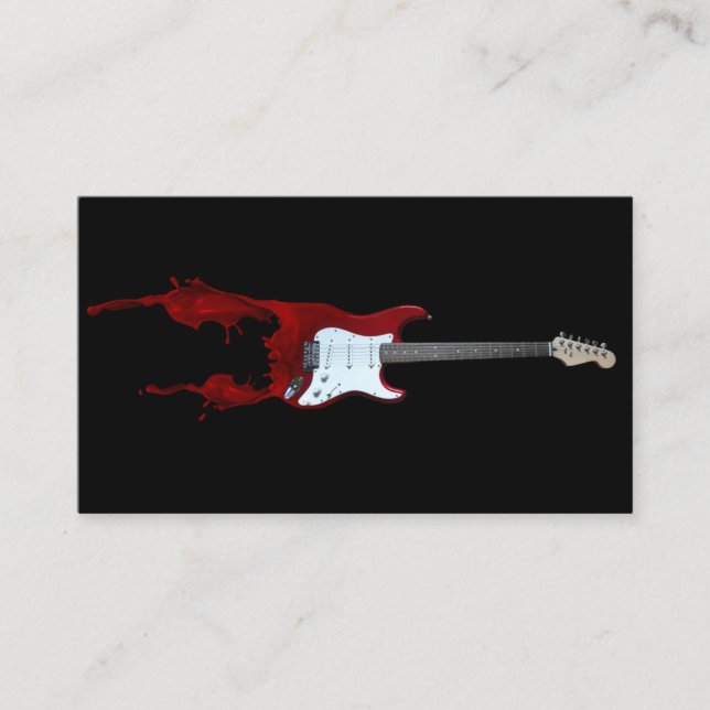 Cartão De Visita Professor da guitarra (Frente)