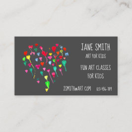 Cartão De Visita Professor de Arte Arte para Crianças