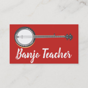 Cartão De Visita Professor de Beantown Banjo Personalizar