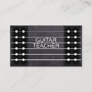 Cartão De Visita Professor de Guitarra Lições Instrutor de Música G