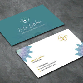 Cartão De Visita Professor de Média e Meditação Dourada do Lotus Sp