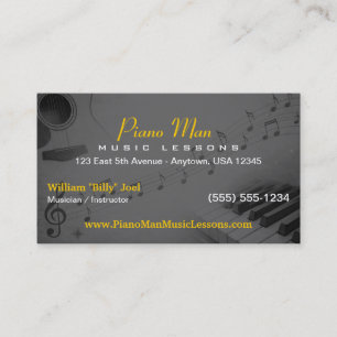 Cartão De Visita Professor de Música Aulas Particulares de Música