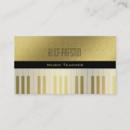 Cartão De Visita Professor de Música | Bolinhas Ouros únicas