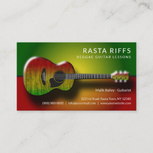 Cartão De Visita Professor de música das lições da guitarra dos