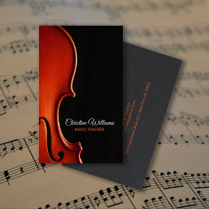 Cartão De Visita Professor de Música de Cordas Clássicas Profission