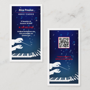 Cartão De Visita Professor de Música Finalidade