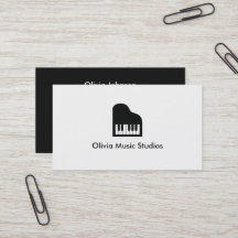 Cartão de Visita Professor de Música Ícone de Pian