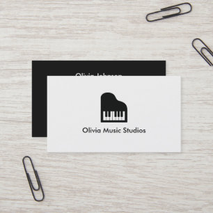 Cartão de Visita Professor de Música Ícone de Pian