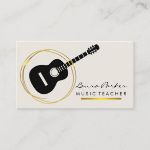 Cartão De Visita Professor de Música - Leitor de Violão - Instrumen