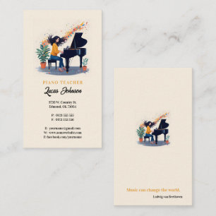 Cartão De Visita Professor de Música Pianista