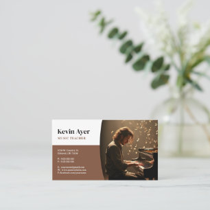 Cartão De Visita Professor de Música Piano