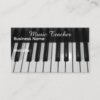 Cartão De Visita Professor de Música Profissional