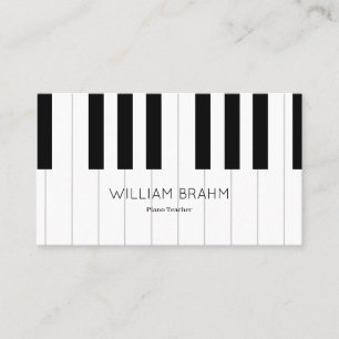 Cartão De Visita Professor de Piano de Música/ Profissional de Pia