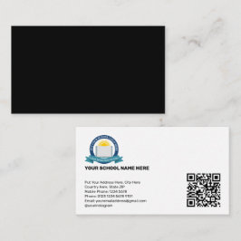 Cartão De Visita Professor de Quadro Branco com Código QR