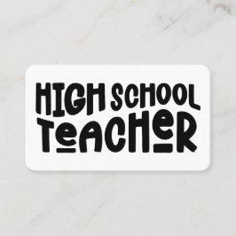 Cartão De Visita Professor de Segundo grau Simples