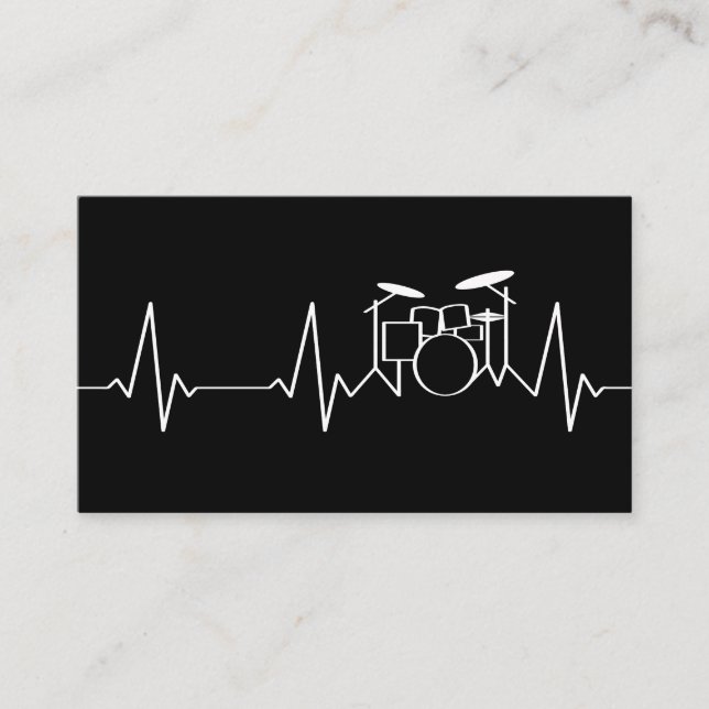 Cartão De Visita Professor de tambor (Frente)