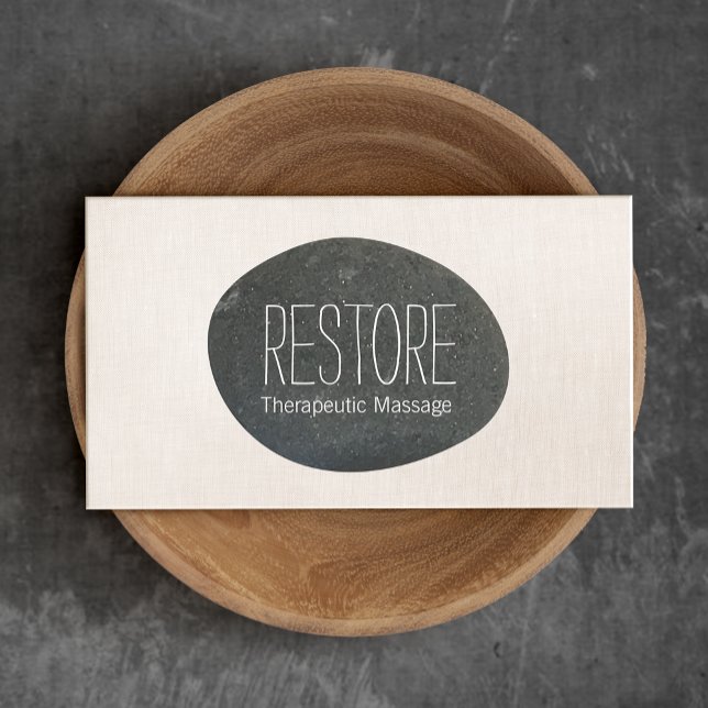 Cartão De Visita Professor de Terapia e Meditação em Massagem (Criador carregado)