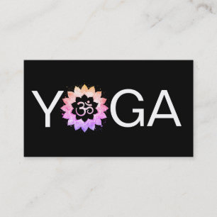 Cartão De Visita *~* Professor de Yoga OM Instrutor Mandala Lotus