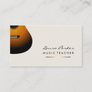 Cartão De Visita Professor Dourado de Música Musical do Jogador de