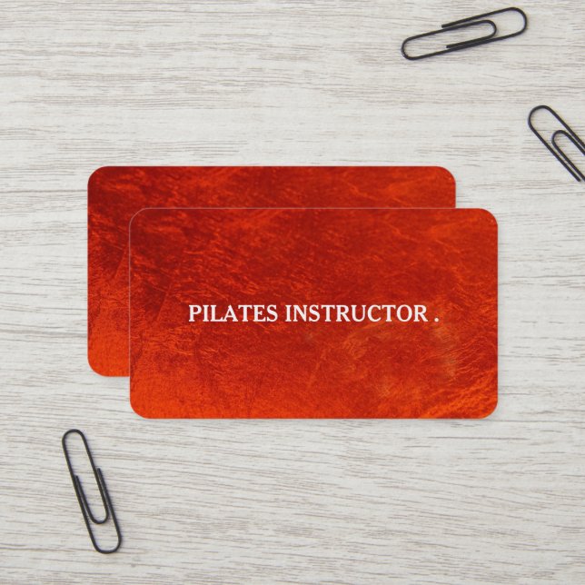 Cartão de Visita Professor Instrutor de Pilates Yo (Frente/Verso In Situ)