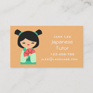 Cartão De Visita professor japonês de tutor japonês