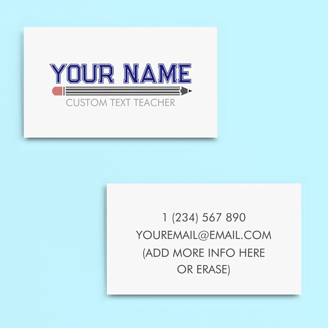 Cartão De Visita Professor Personalizado  (Criador carregado)