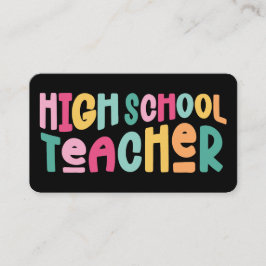 Cartão De Visita Professor Segundo grau Colorido