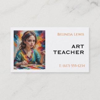 Cartão De Visita Professora de Arte | Sepia