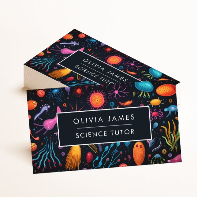 Cartão De Visita Professora de Educação em Biologia Científica (Criador carregado)