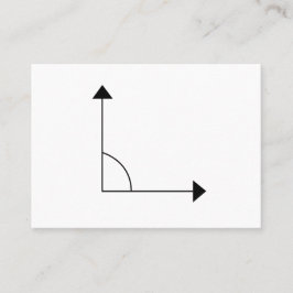Cartão De Visita Professora de Matemática em Ângulo Direito de 90 G