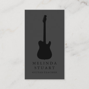 Cartão De Visita Professora de Violão de Músicos Minimalista Mode