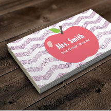 Professora Girly Chevron Stripes Grande Maçã