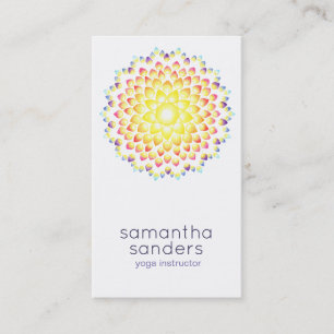 Cartão De Visita Professora Yoga Brilhando Mandala
