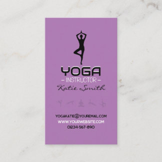 Cartão De Visita Professores/Cartão de visita de Instrutores Yoga