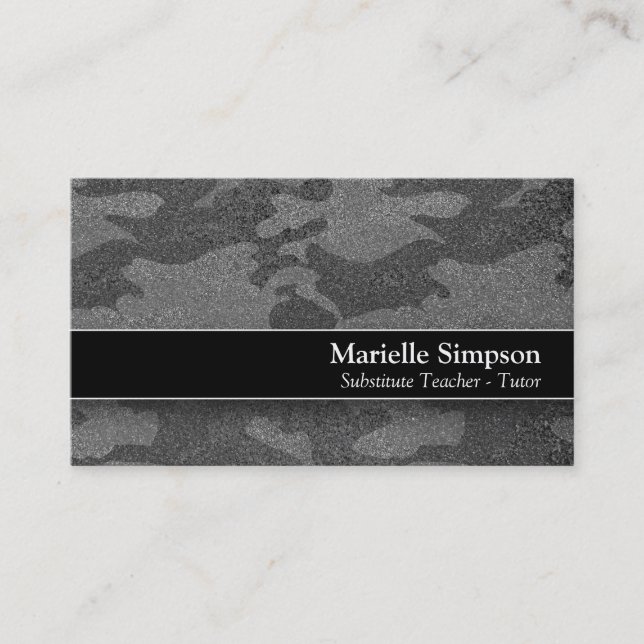 Cartão De Visita Professores de Mídia Social da Camuflagem Militar  (Frente)