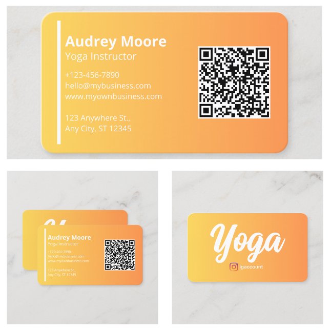 Cartão De Visita Professores Instrutores Yoga Yoga Studios Professi (Yoga Instructor Teachers Yoga Studios Professional Business Card
)
