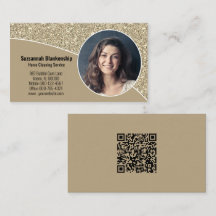 Profissão de Código QR de Falha Dourada de Foto Pe