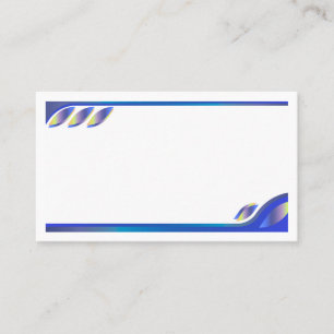 Cartão de Visita Profissional Abstrato Onda Azul